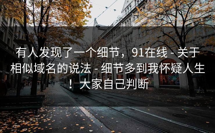 有人发现了一个细节，91在线 - 关于相似域名的说法 - 细节多到我怀疑人生！大家自己判断